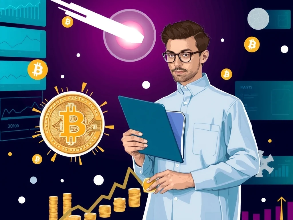 Bank vault with digital Bitcoin assets