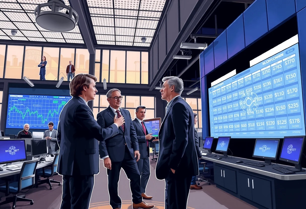 Institutional blockchain investment and regulation concept