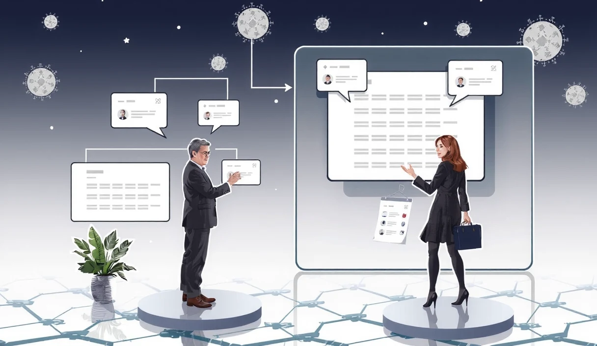 Future vision of interconnected AI agents sharing knowledge through sovereign decentralized infrastructure