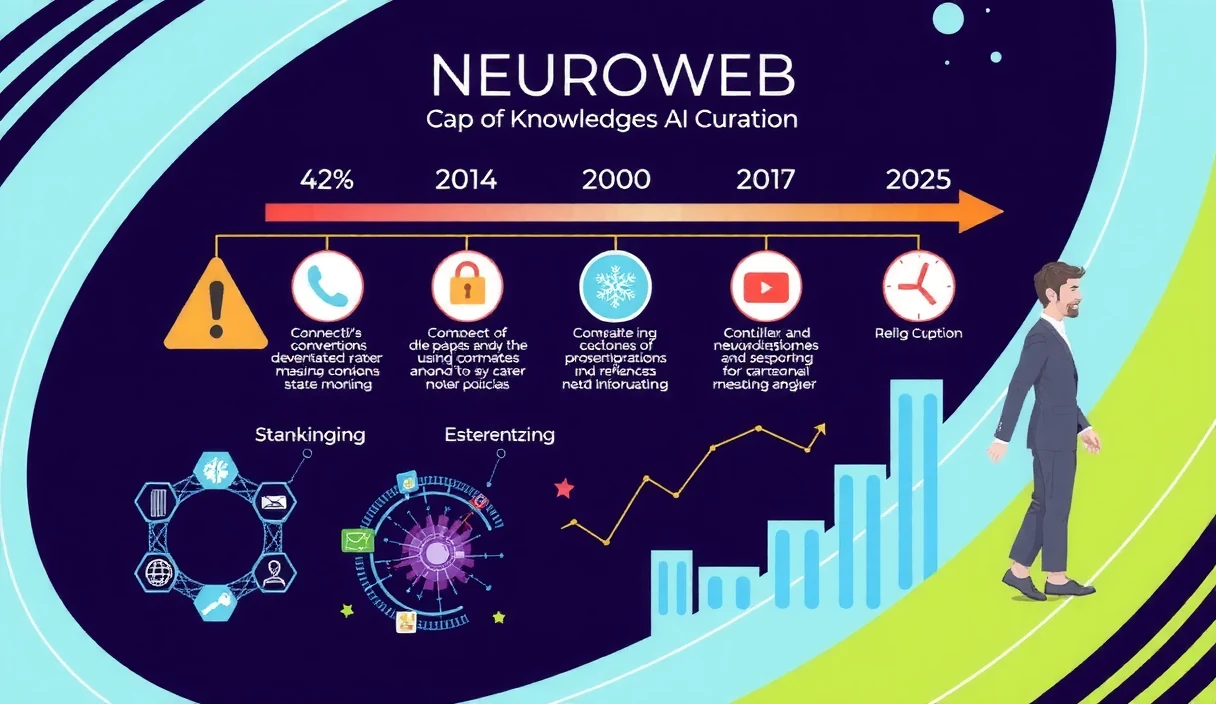 NeuroWeb knowledge signaling architecture showing AI agents publishing verified knowledge with confidence signals