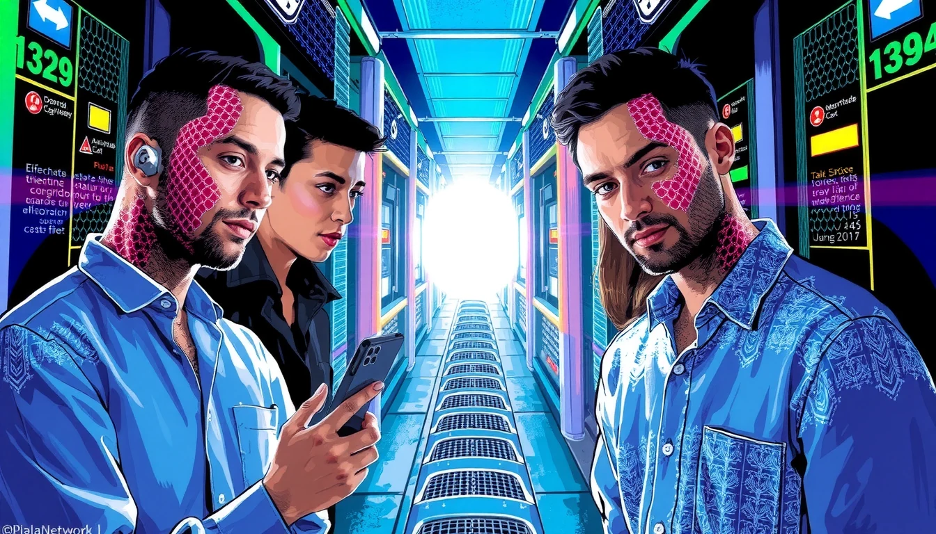 Phala Private AI Gateway connecting multi-cloud TEE infrastructure with futuristic editorial styling