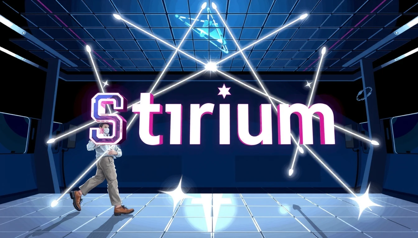 Startale SBI Strium Layer 1 blockchain architecture for tokenized securities with futuristic editorial styling