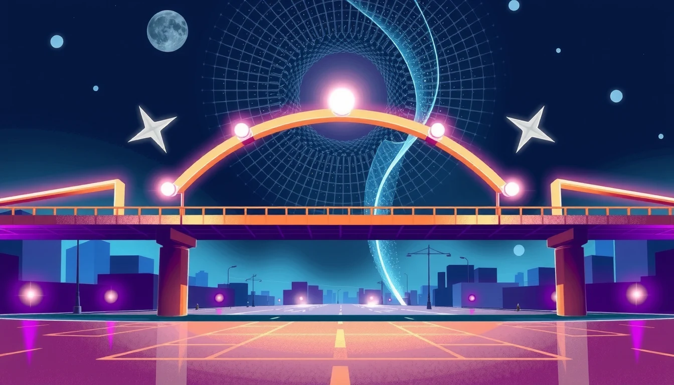 Hyperbridge Polkadot Hub cross-chain testnet infrastructure with futuristic editorial visualization