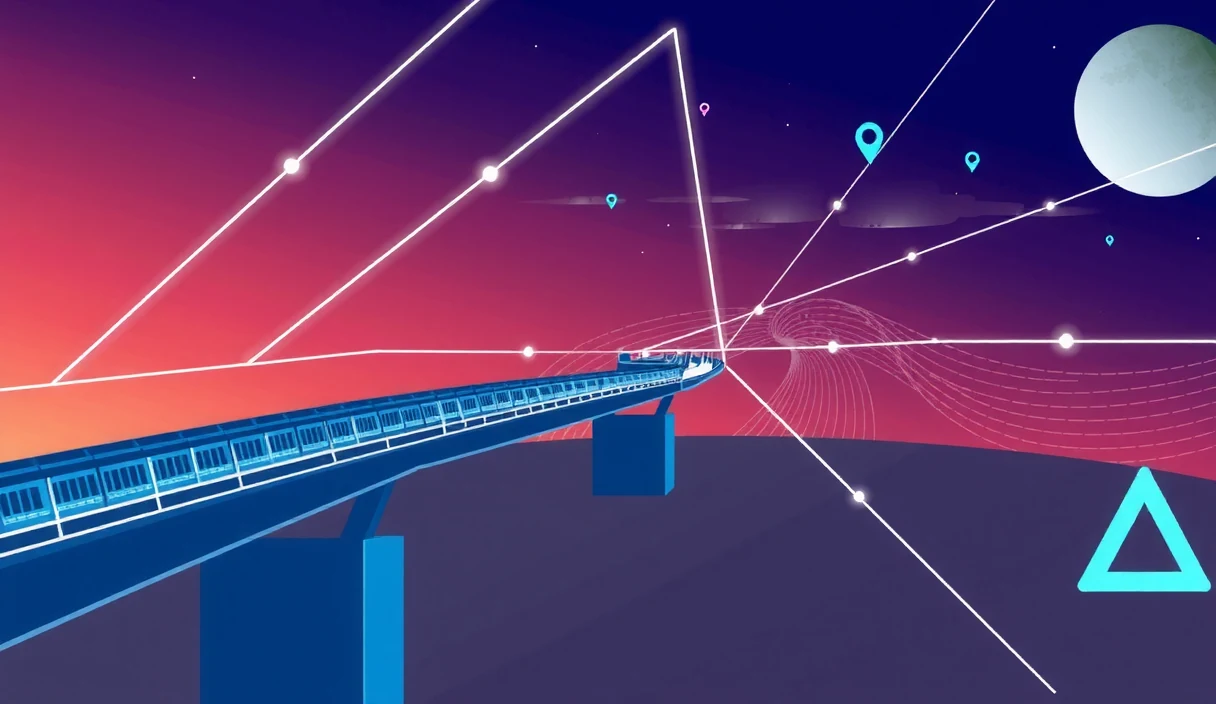Cryptographic bridge infrastructure visualization showing cross-chain message verification with zero-knowledge proofs