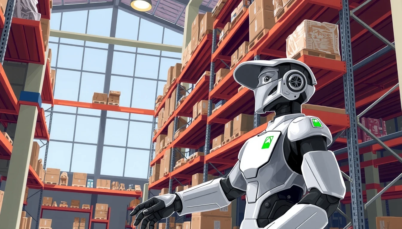 Futuristic tech editorial illustration of autonomous robots conducting commerce with virtual agent tokens