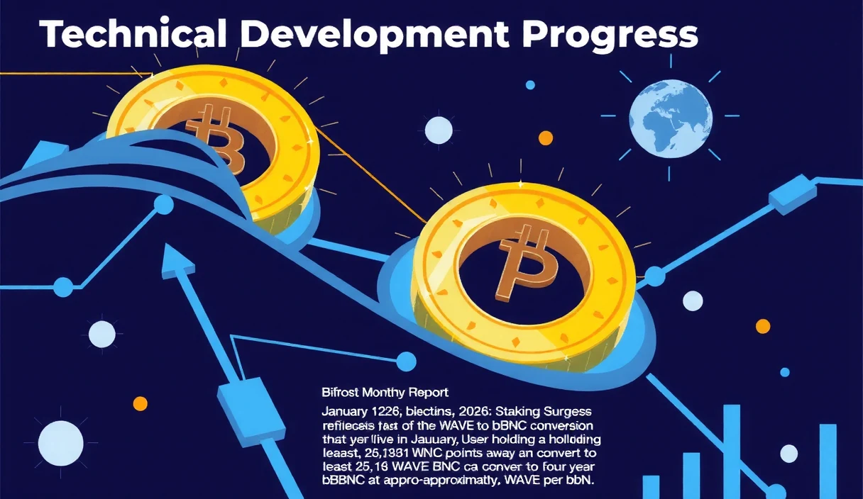 Futuristic tech editorial showing Bifrost product ecosystem and DeFi integrations