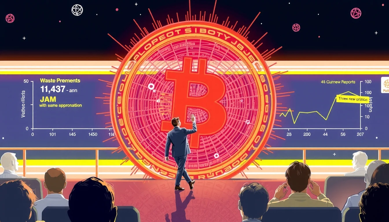 Futuristic tech editorial showing 43 teams racing to build JAM protocol across multiple programming languages