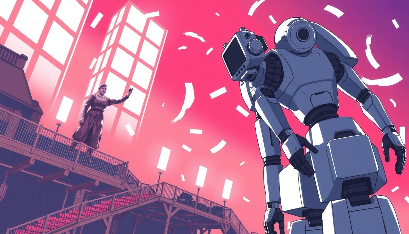 Futuristic tech editorial showing a Doosan cobot issuing a RobotWorkReceipt on peaqOS with policy verification flow