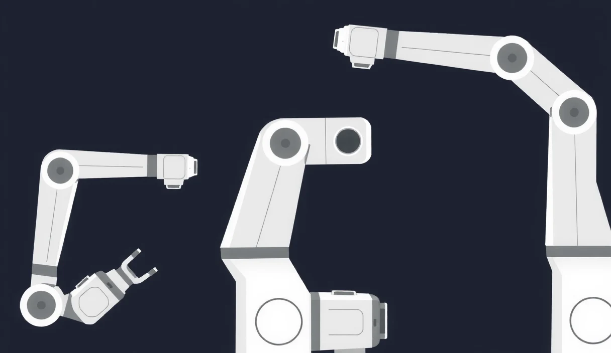 Futuristic tech editorial comparing robotics hackathons with hardware access, verification layers, and economic infrastructure matrix