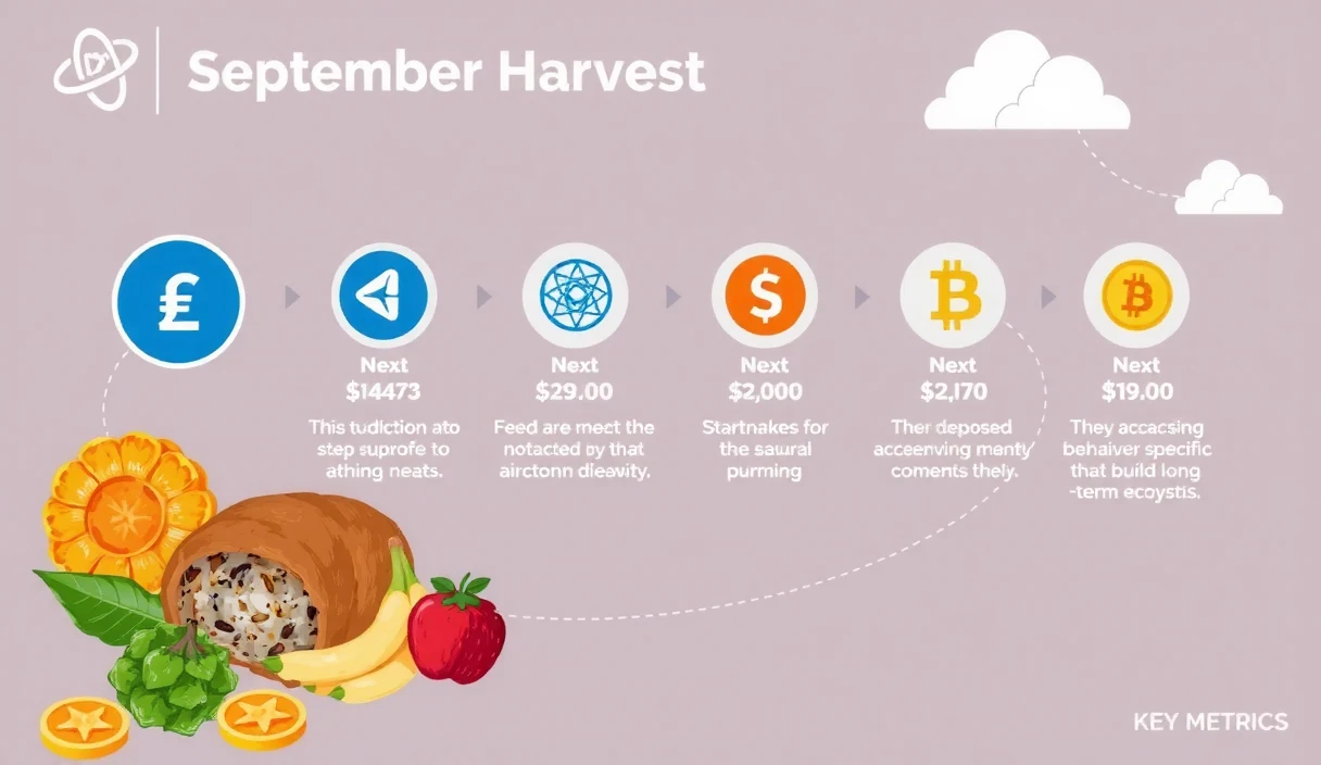 Startale App September Harvest campaign interface showing the four promotion tiers and STAR Point rewards