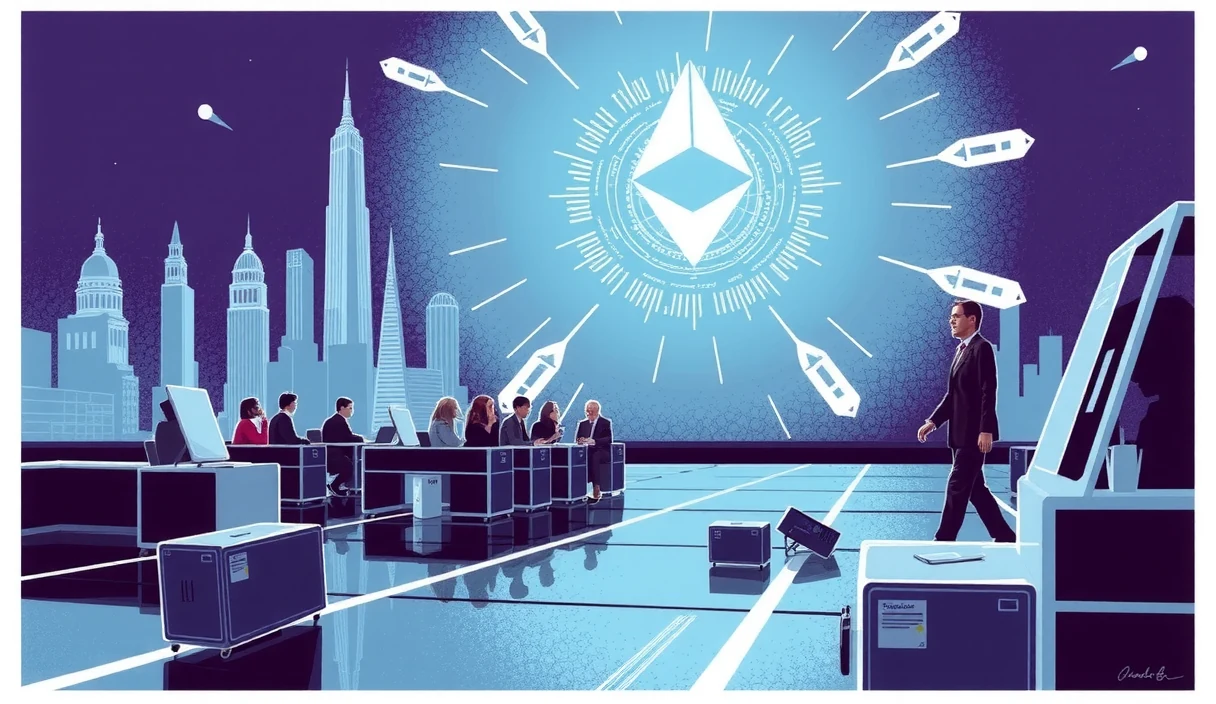 Ethereum infrastructure diagram showing validator distribution and governance flows