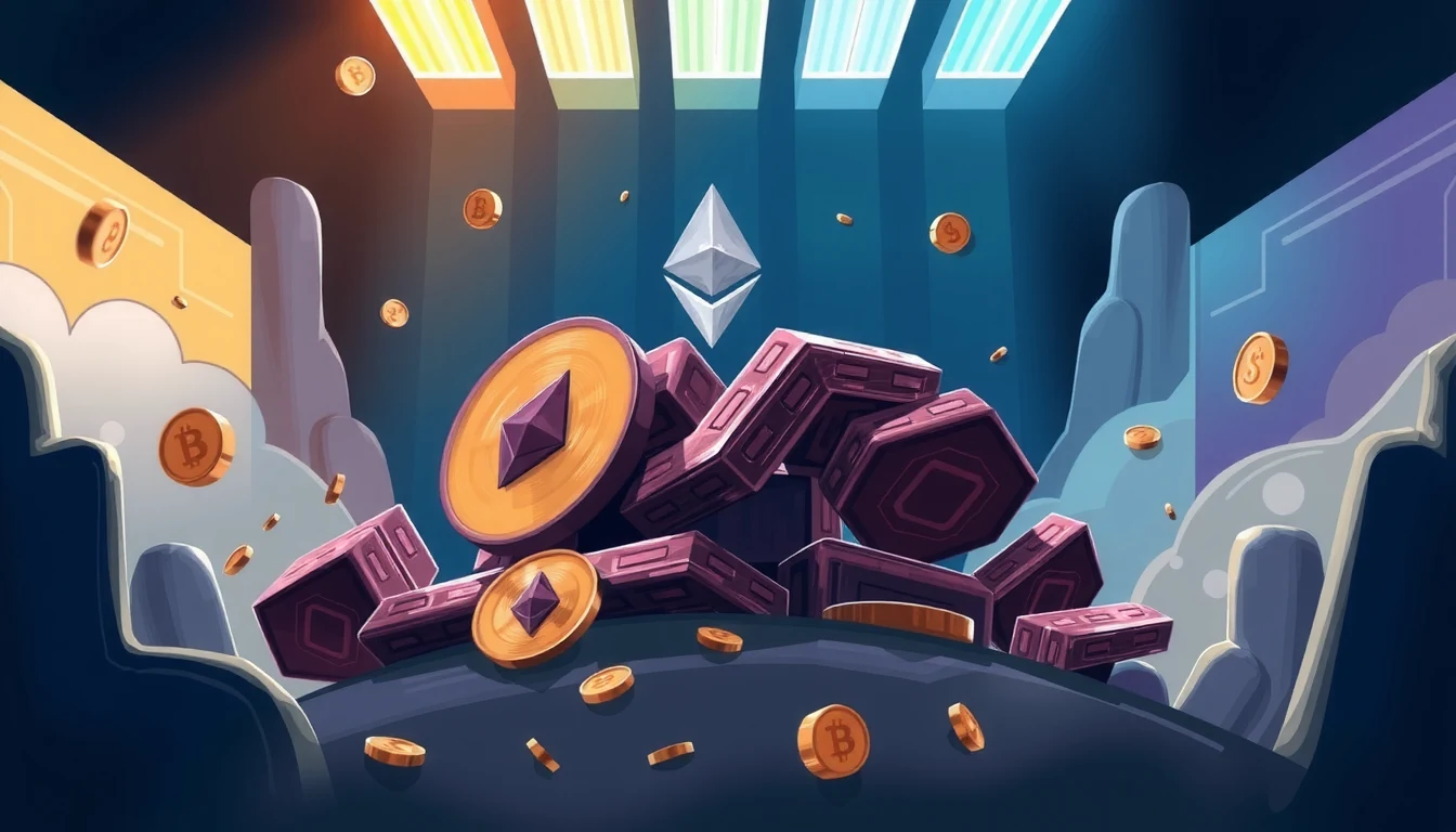 Futuristic visualization of Ethereum Layer 2 network ecosystem with interconnected rollup chains